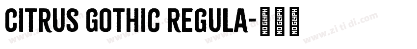 Citrus Gothic Regula字体转换